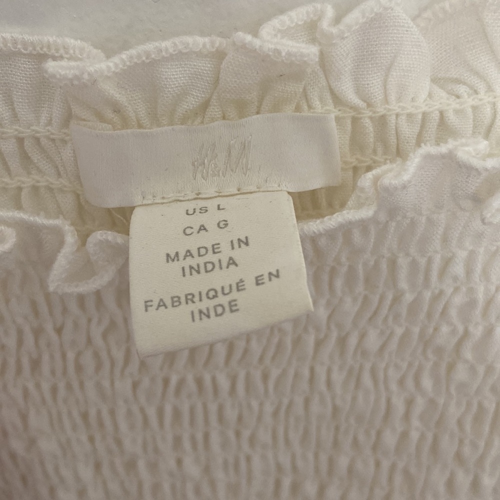 White Ruffle Blouse - Picture 3 of 4